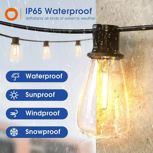 LED Outdoor String Lights with Length Options