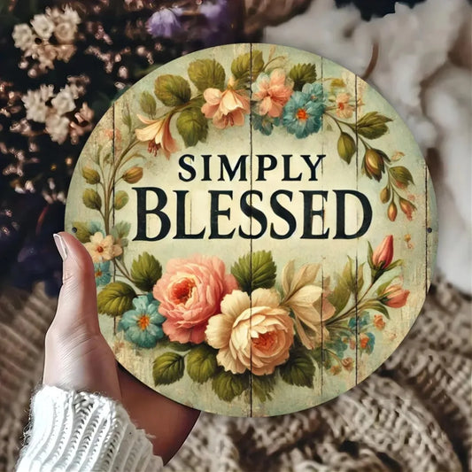 "Simply Blessed" Wood Wall Hanging