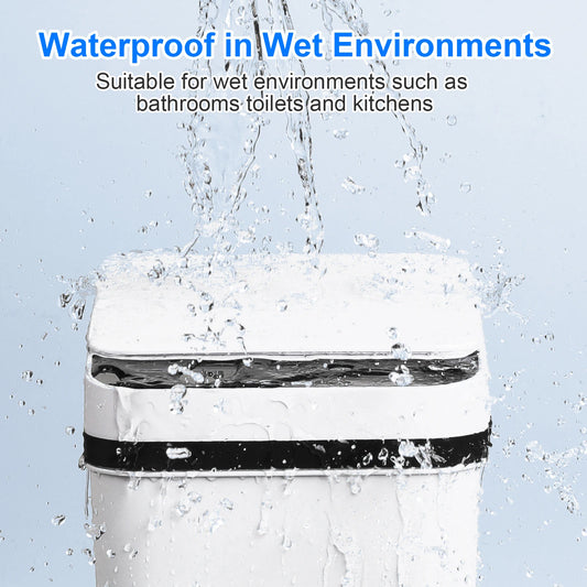 2 Pack 12L Bathroom Automatic Trash Cans Motion Sensor with Lid