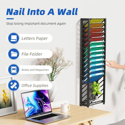 Wall or Desk top File Organizer, 18Tier