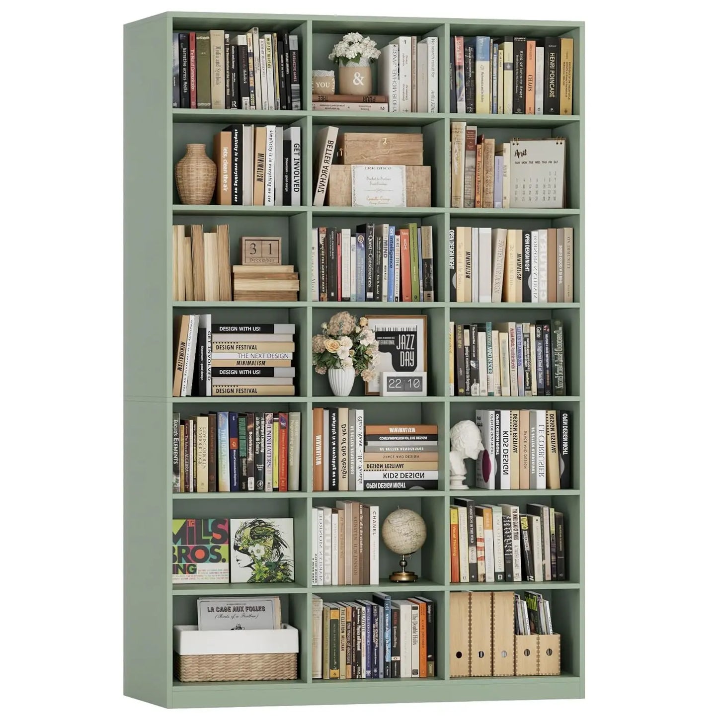 86" H Triple Wide Bookcase
