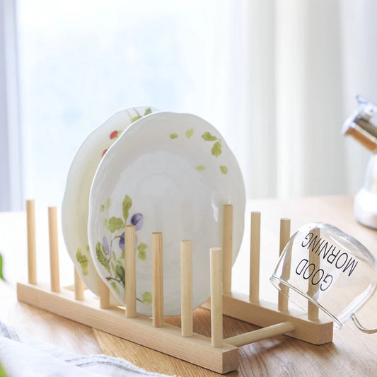 Wooden Kitchen Dish Drain Rack/ Book File Holder