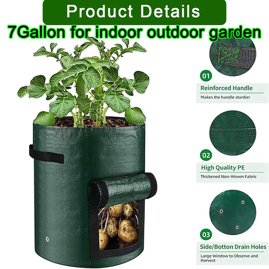 7 Gallon Grow Bags for Vegetables Plants with Handles