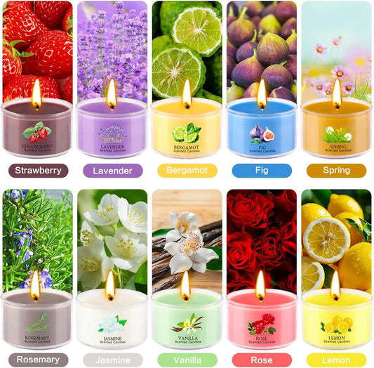 Aromatherapy Scented Soy Candles Pack of 20