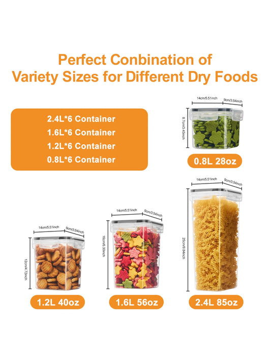 24pcs moisture-proof food storage containers