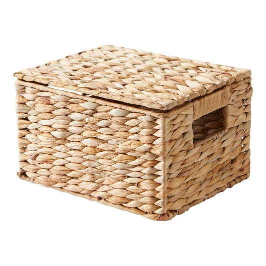 Handmade Woven Basket with Lid