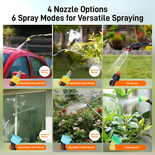 2.1 Gallon Electric Garden Sprayer with Adjustable Shoulder Strap