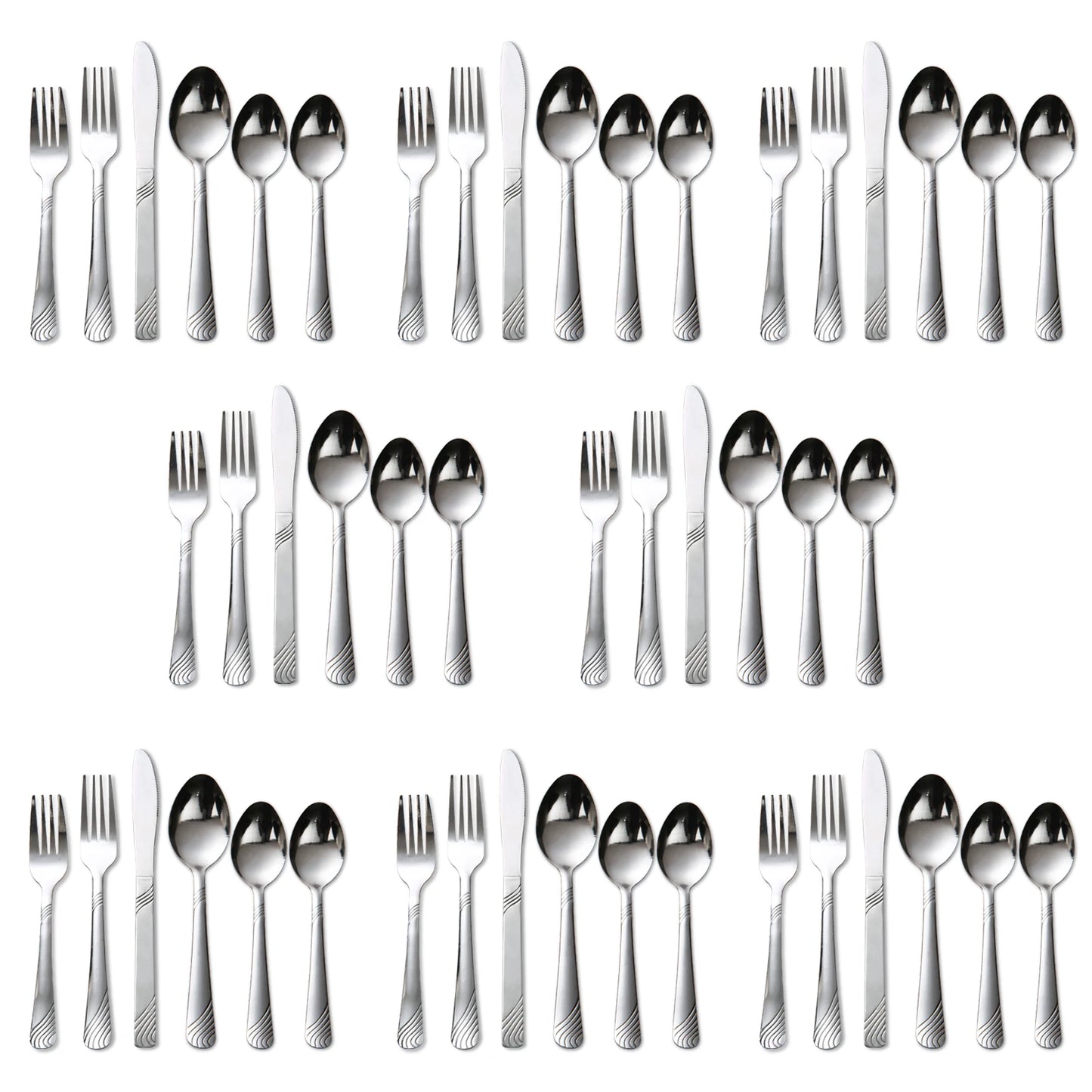 48 Pcs Cutlery Set Service For 8 Stainless Steel