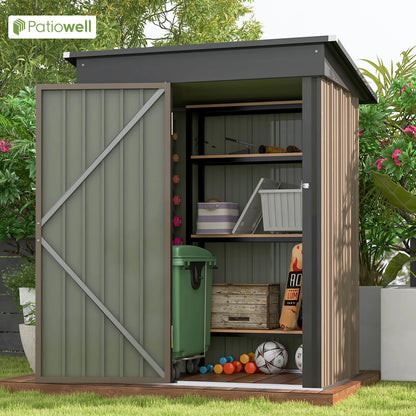 5x3 FT Outdoor Lockable Waterproof Storage Shed