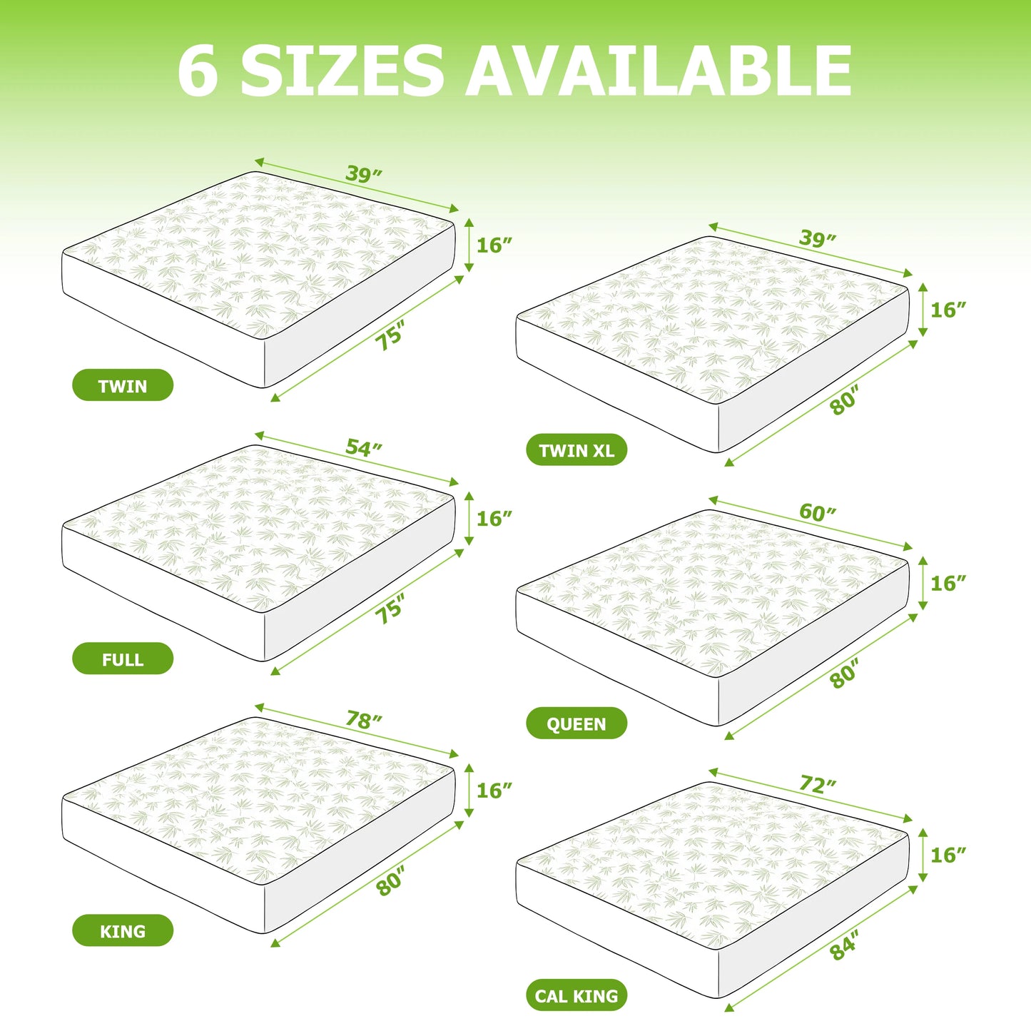 Lux Decor Mattress Protector, Cooling Rayon dervied from Bamboo Viscose