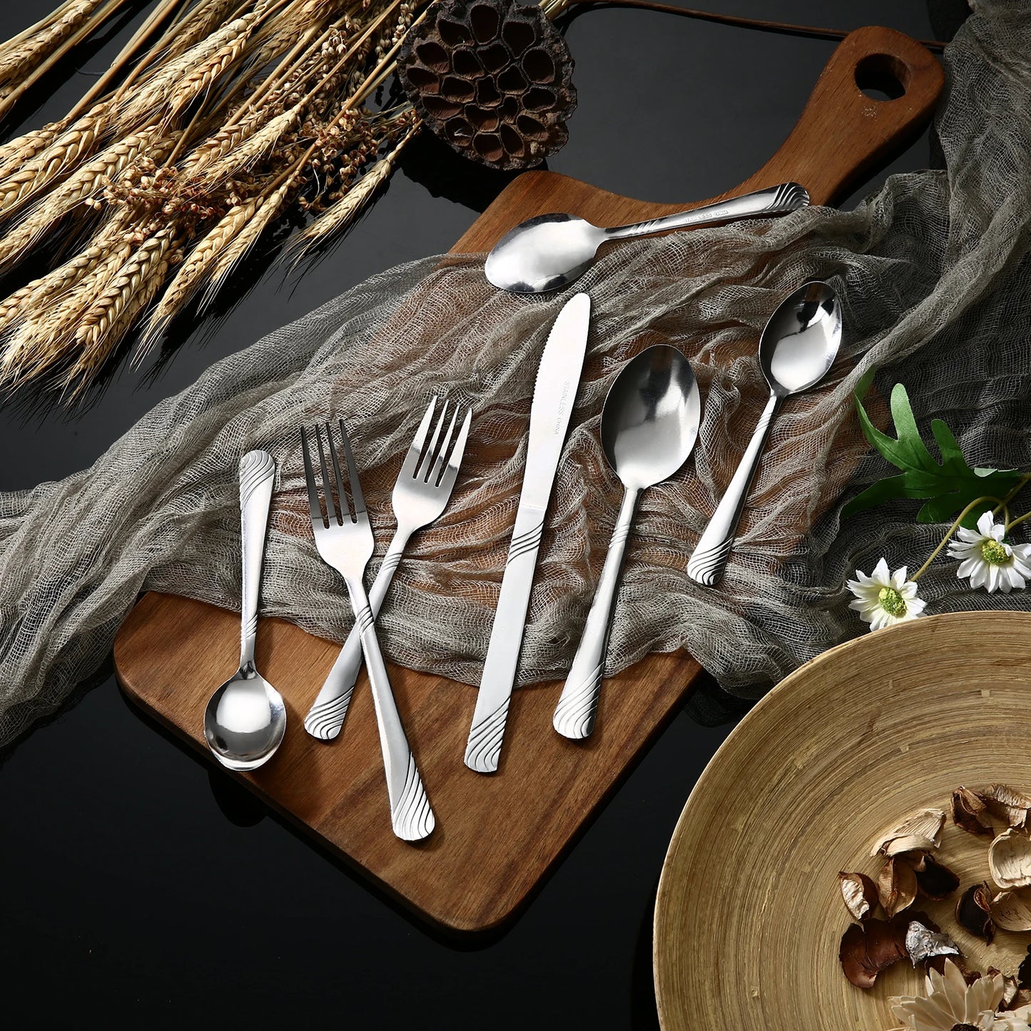 48 Pcs Cutlery Set Service For 8 Stainless Steel