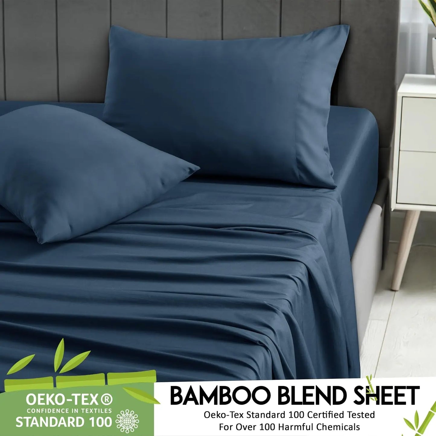 Bedsheet Set, Rayon Derived from Bamboo, Breathable & Soft