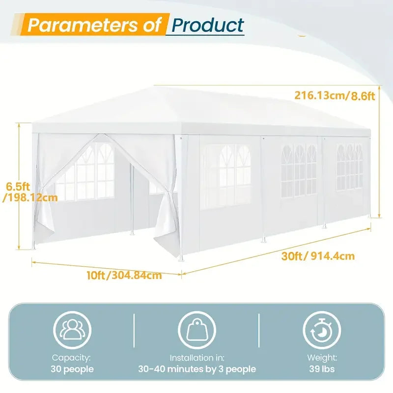 Premium Event Tent 20/30ft with Modular Walls