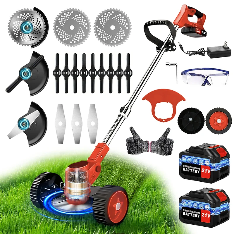 Cordless Weed Trimmer on Wheels for the hard to get to areas.