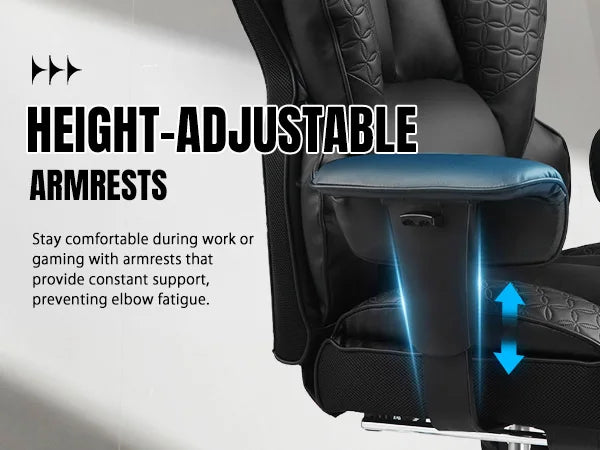Leather Office Chair with Footrest