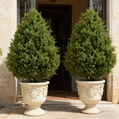 Artificial Cedar Topiary Trees 2 Pack