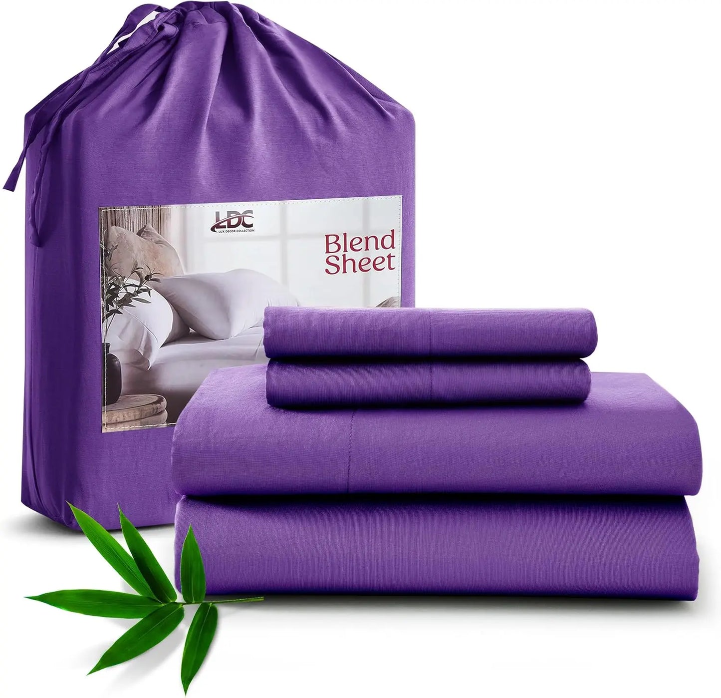 Bedsheet Set, Rayon Derived from Bamboo, Breathable & Soft