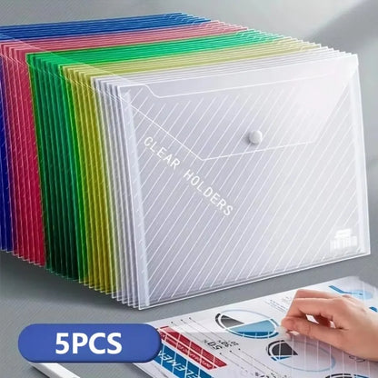Folded File Bags with Mixed Colors 5/10 or 15pc