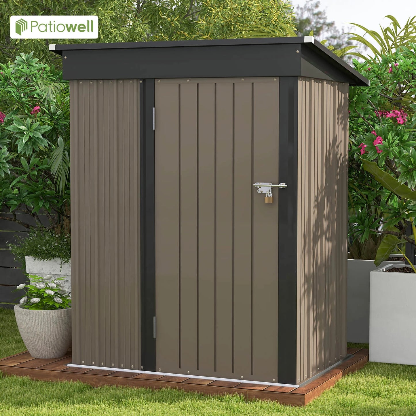 5x3 FT Outdoor Lockable Waterproof Storage Shed