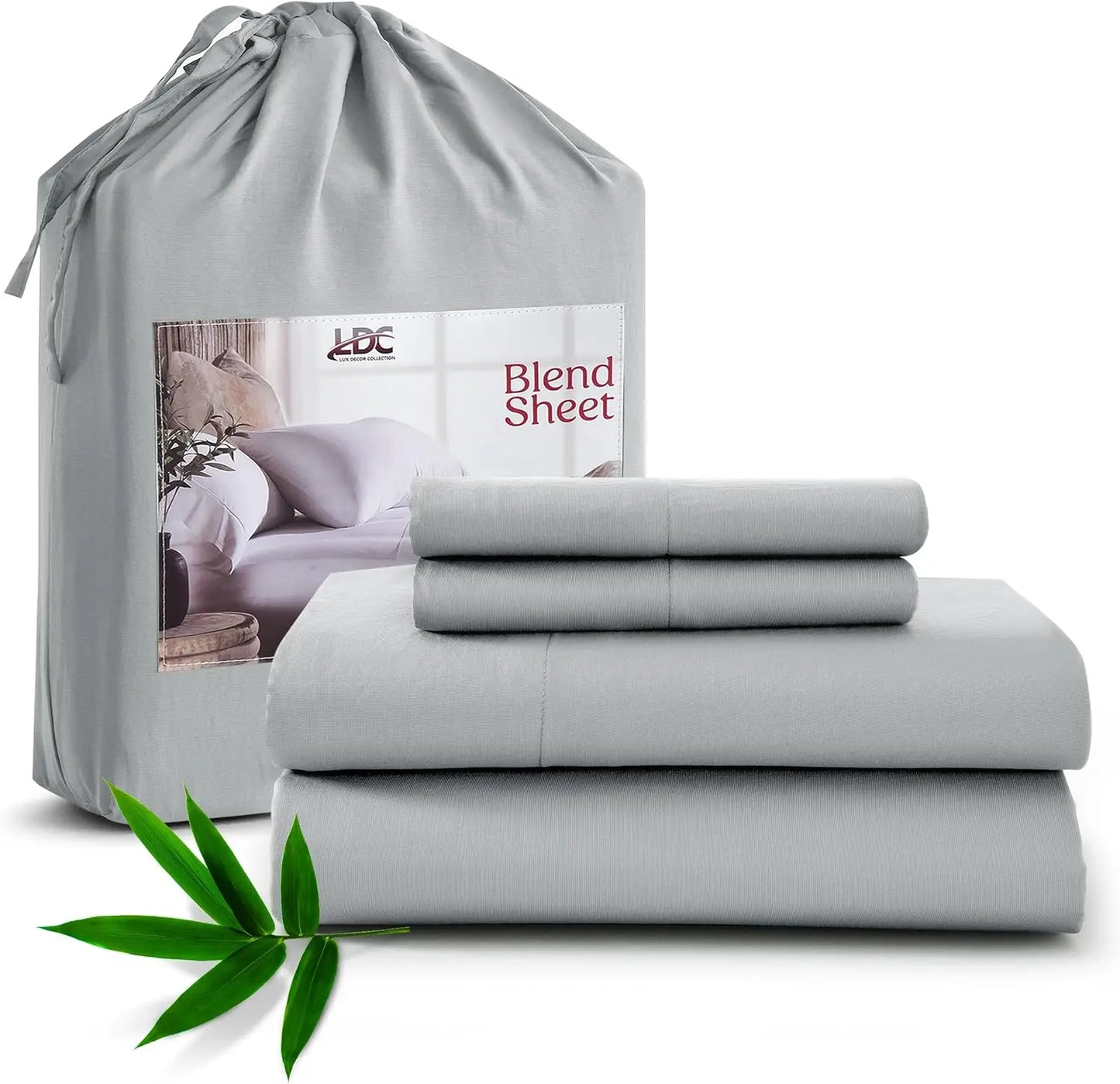 Bedsheet Set, Rayon Derived from Bamboo, Breathable & Soft