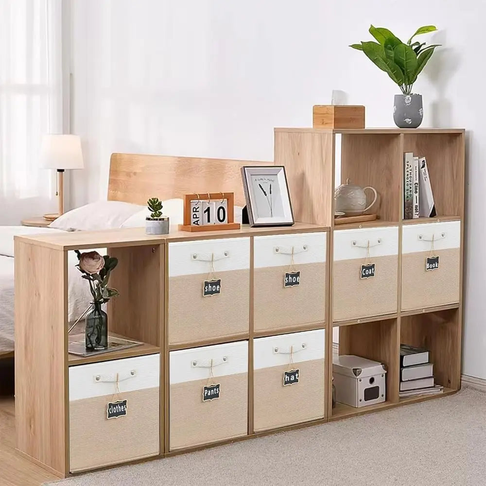 Large Fabric Linen Storage Bins 【4-pack】