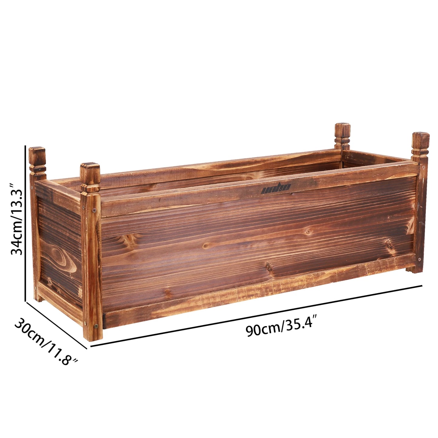 Wooden Raised Flower Bed, Three Size Options