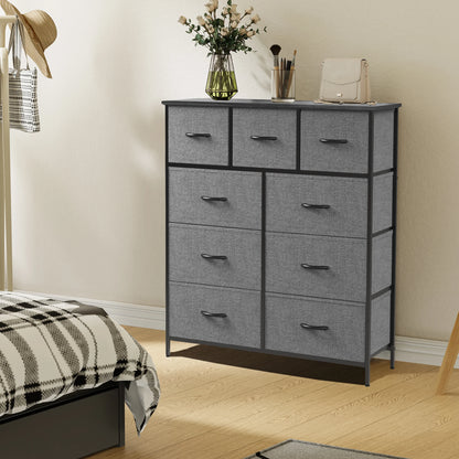 Dresser with 9 Fabric Drawers
