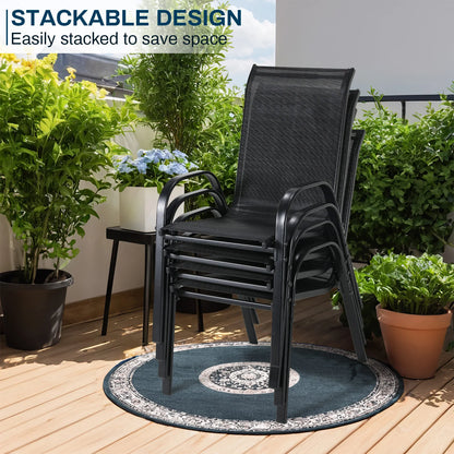 4PCS Stackable Garden Chairs