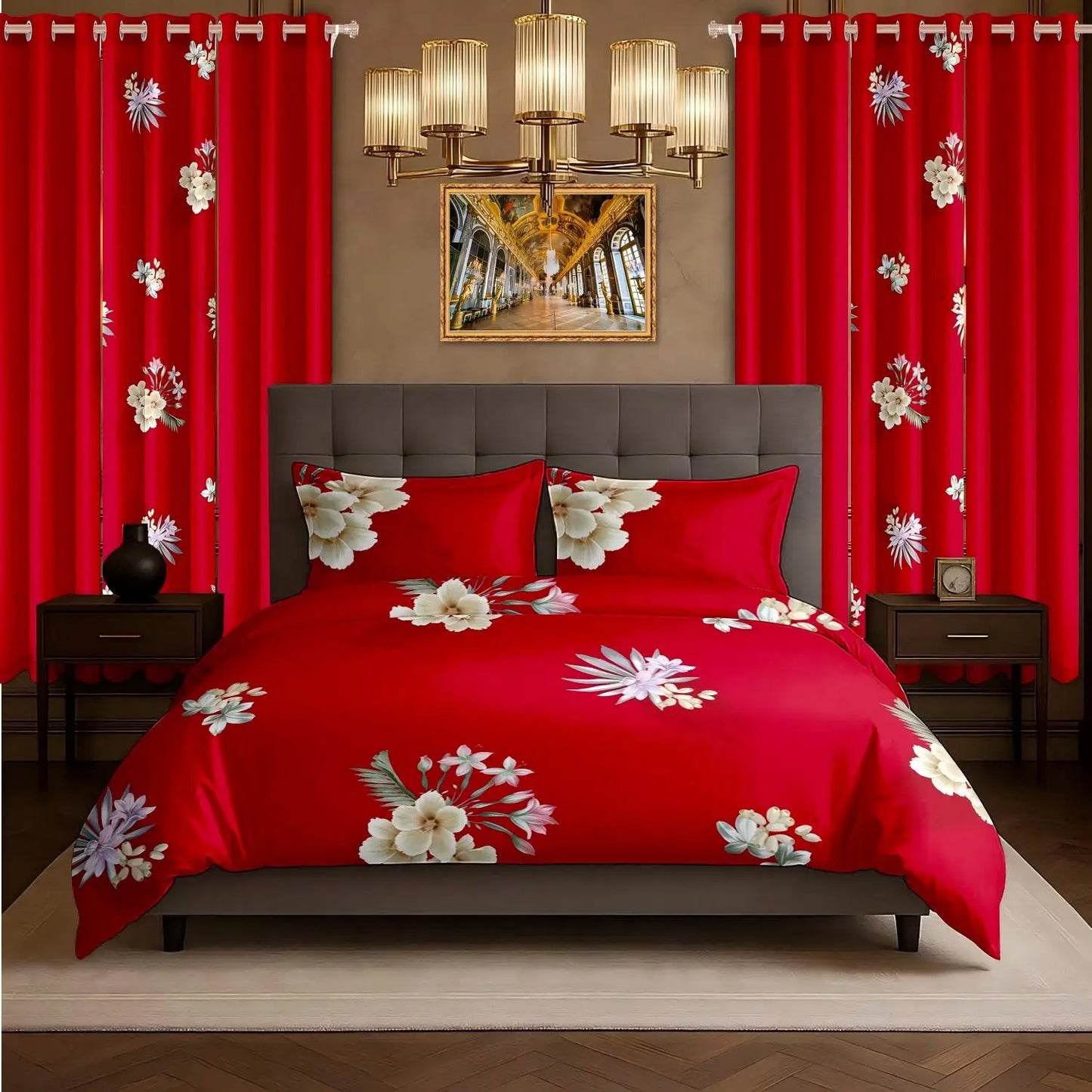 Bamboo Microfiber 9 pc Bedding & Curtain Set