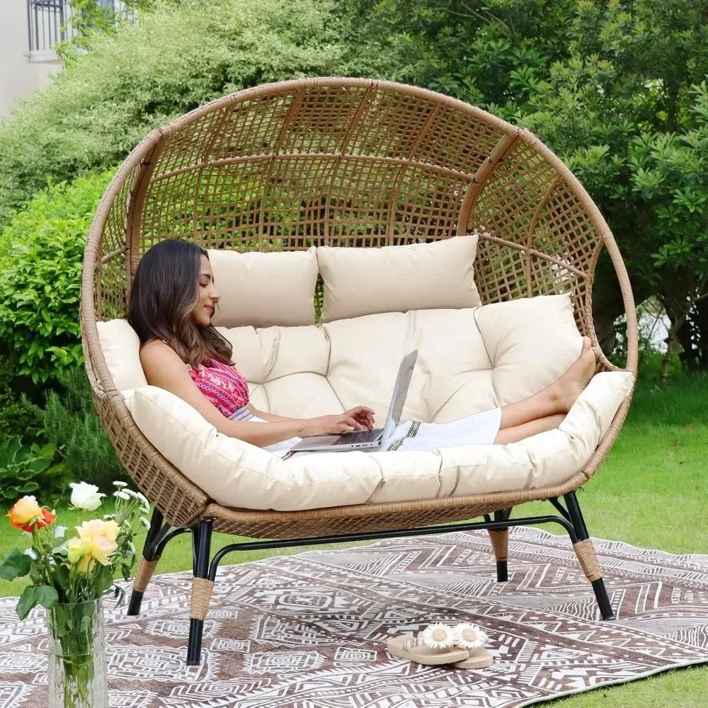 Outdoor Lounge Chair Padded Cushions