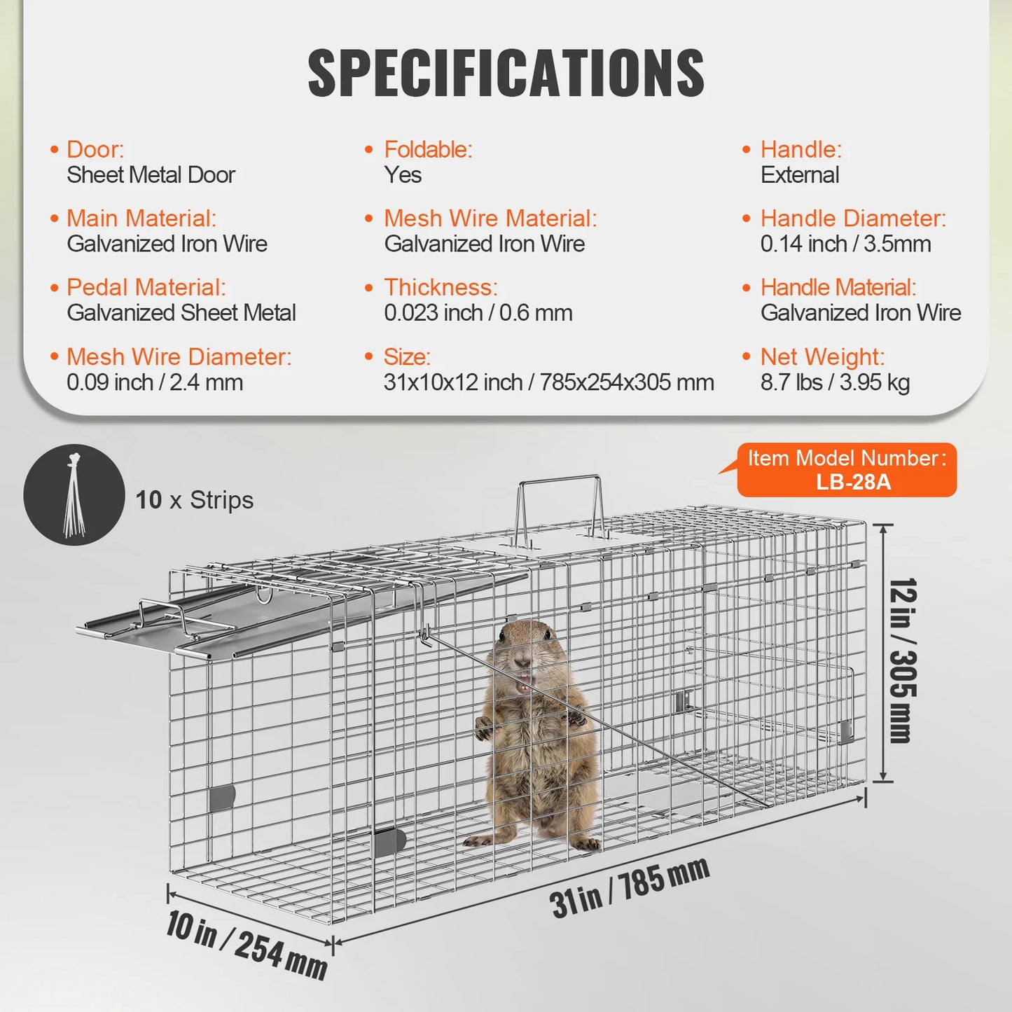 Live Animal Cage Humane Trap
