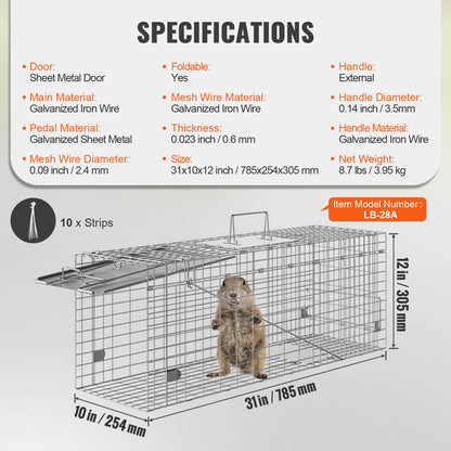Live Animal Cage Humane Trap