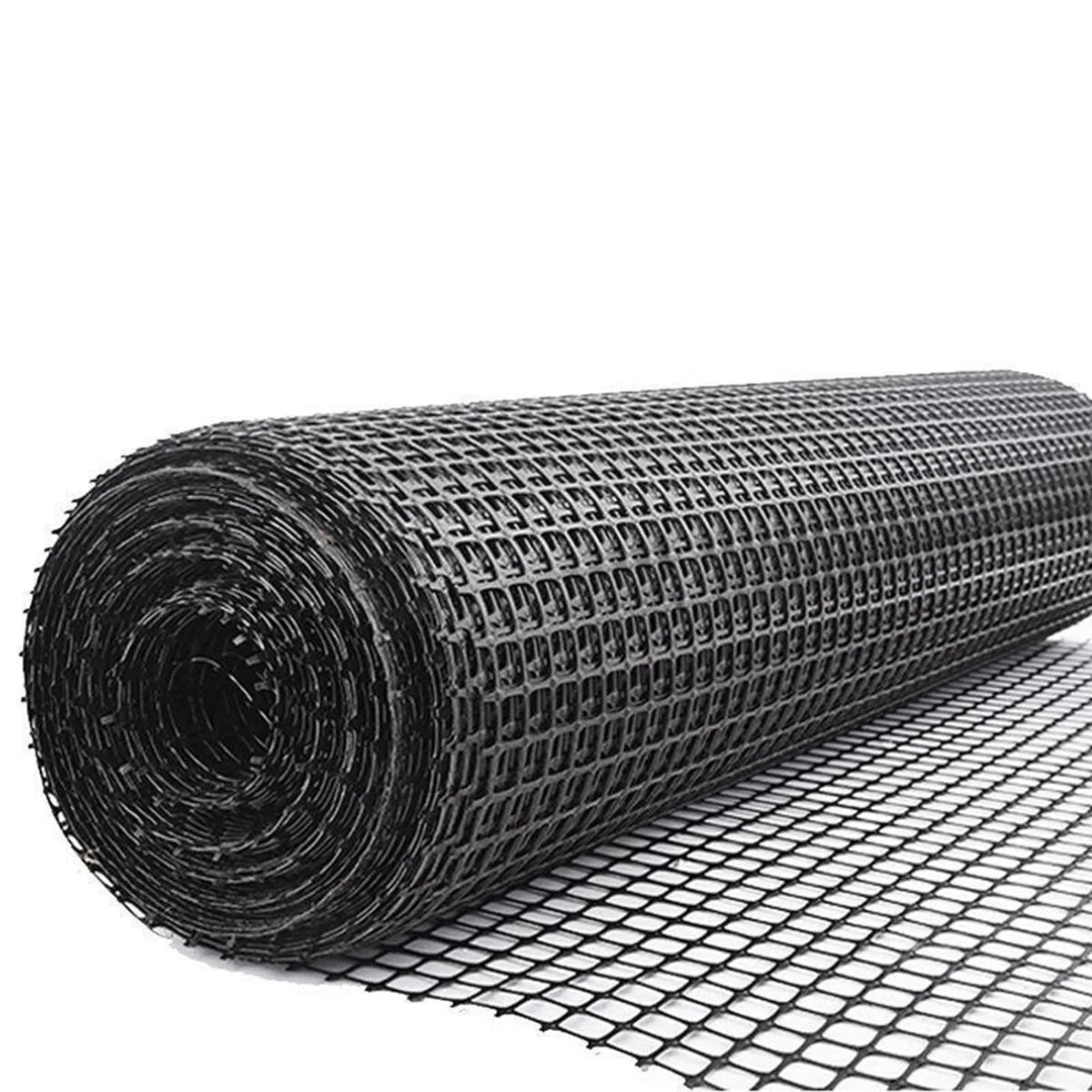 Fence Net Lattice Mesh Black Plastic With 20pcs Zip Ties