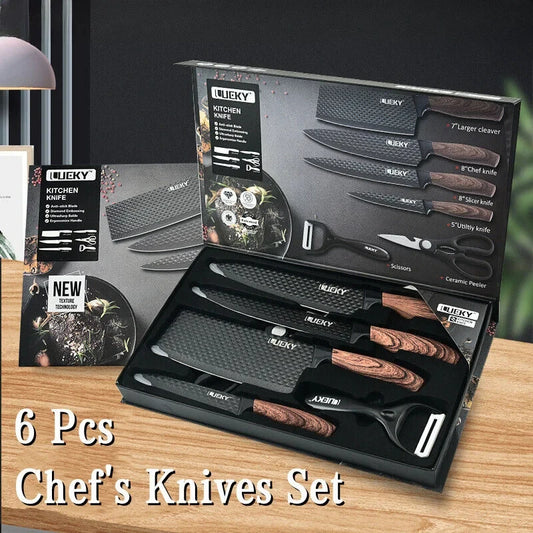 Six Piece Stainless Steel Kitchen Knife Set