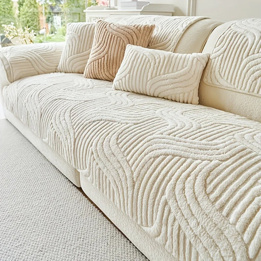 Plush Non-Slip Sofa Cushion Cover - Luxury Pet-Proof