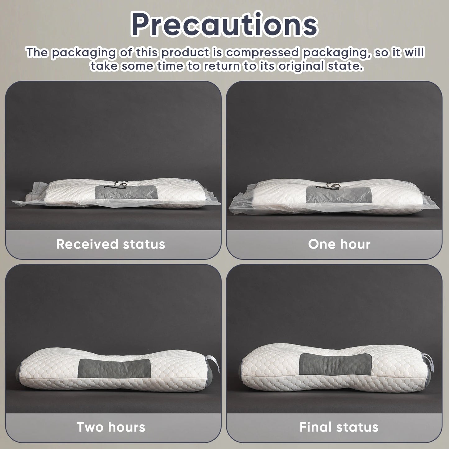 2pcs Ergonomic Orthopedic Contour Support Pillow
