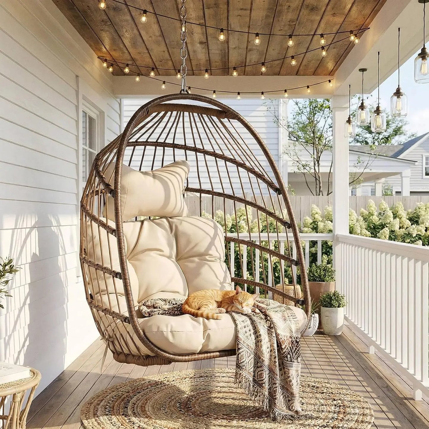 Outdoor Hanging Egg Chair Without Stand