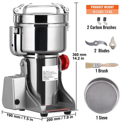 150-2500g Electric Mill Grinder for Spices, Coffee and Corn
