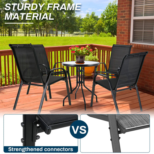 4PCS Stackable Garden Chairs