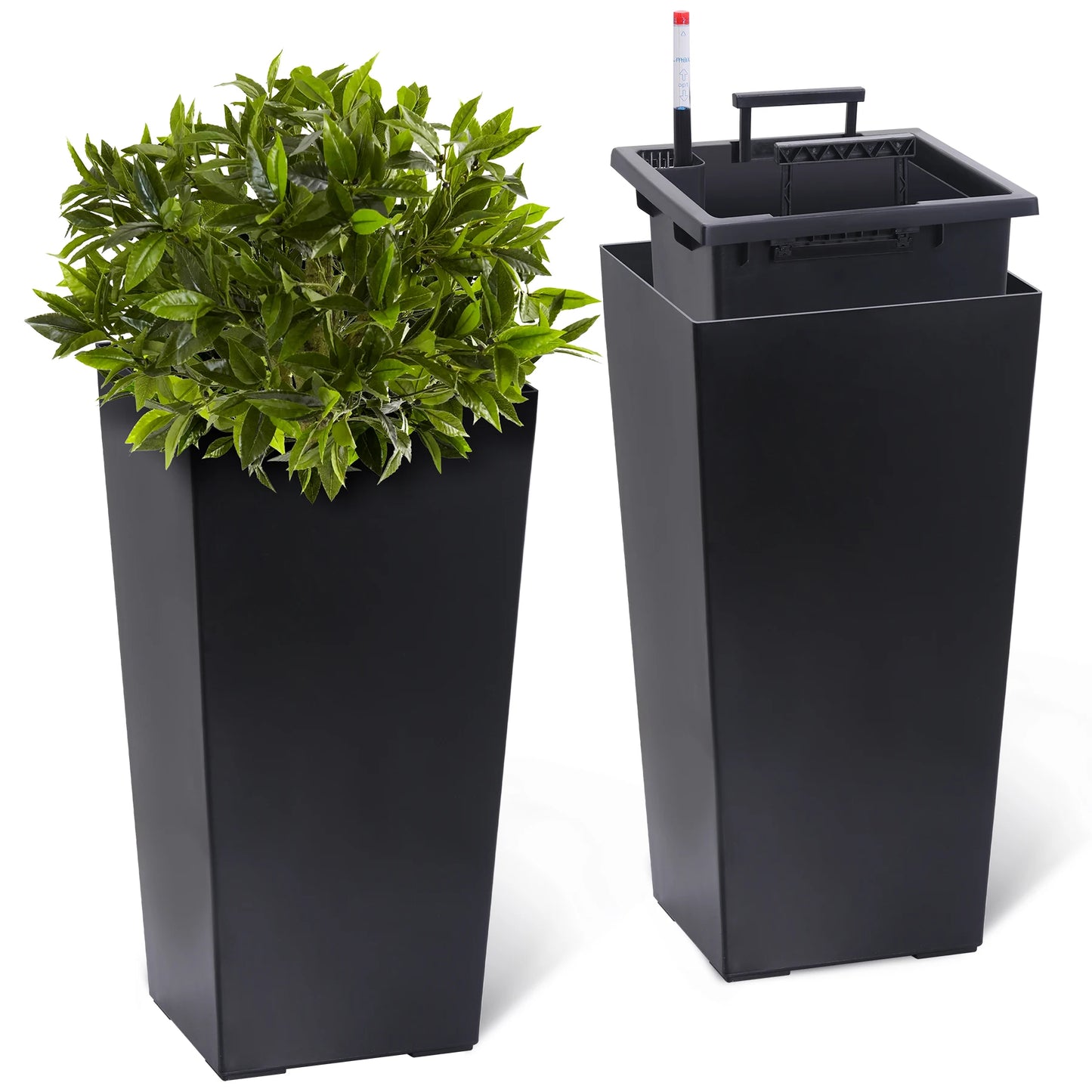 2pcs High Planters Pots for Indoor/Outdoor Use