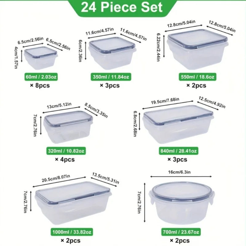 48Pcs BPA-Free Food Storage Set with Lids