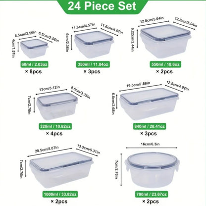 48Pcs BPA-Free Food Storage Set with Lids