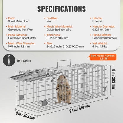 Live Animal Cage Humane Trap