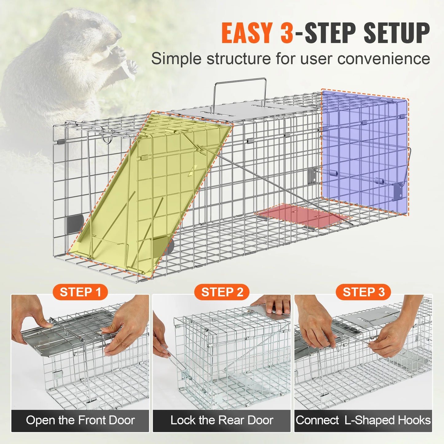 Live Animal Cage Humane Trap