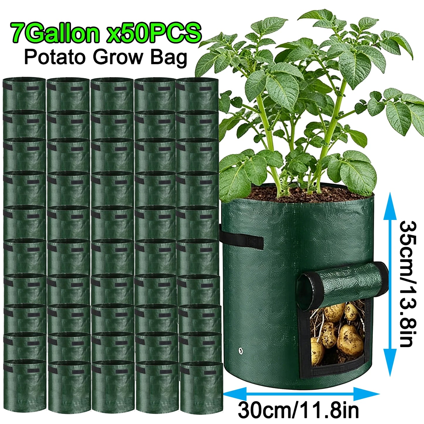 7 Gallon Grow Bags for Vegetables Plants with Handles