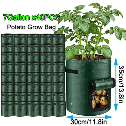 7 Gallon Grow Bags for Vegetables Plants with Handles