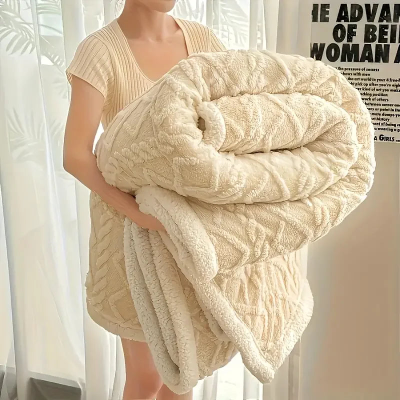 1pc  Sherpa Weighted Blanket 10lbs for Adults-
