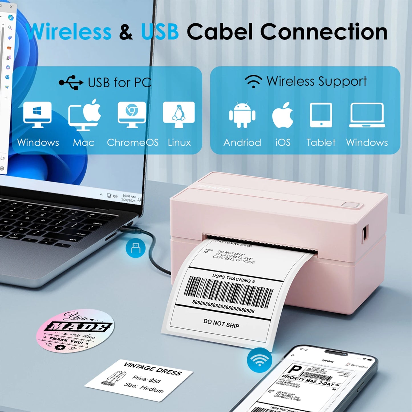Thermal Label Printer -4x6 Shipping Label Printer