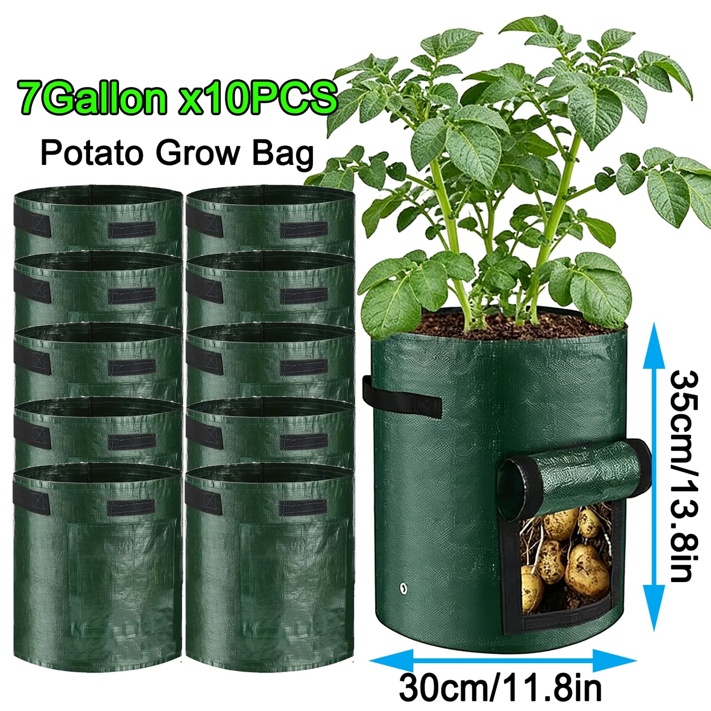 7 Gallon Grow Bags for Vegetables Plants with Handles