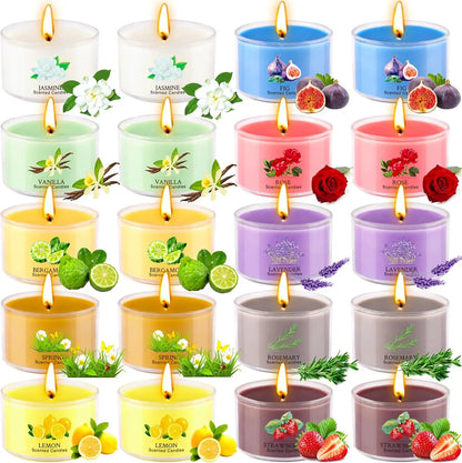 Aromatherapy Scented Soy Candles Pack of 20